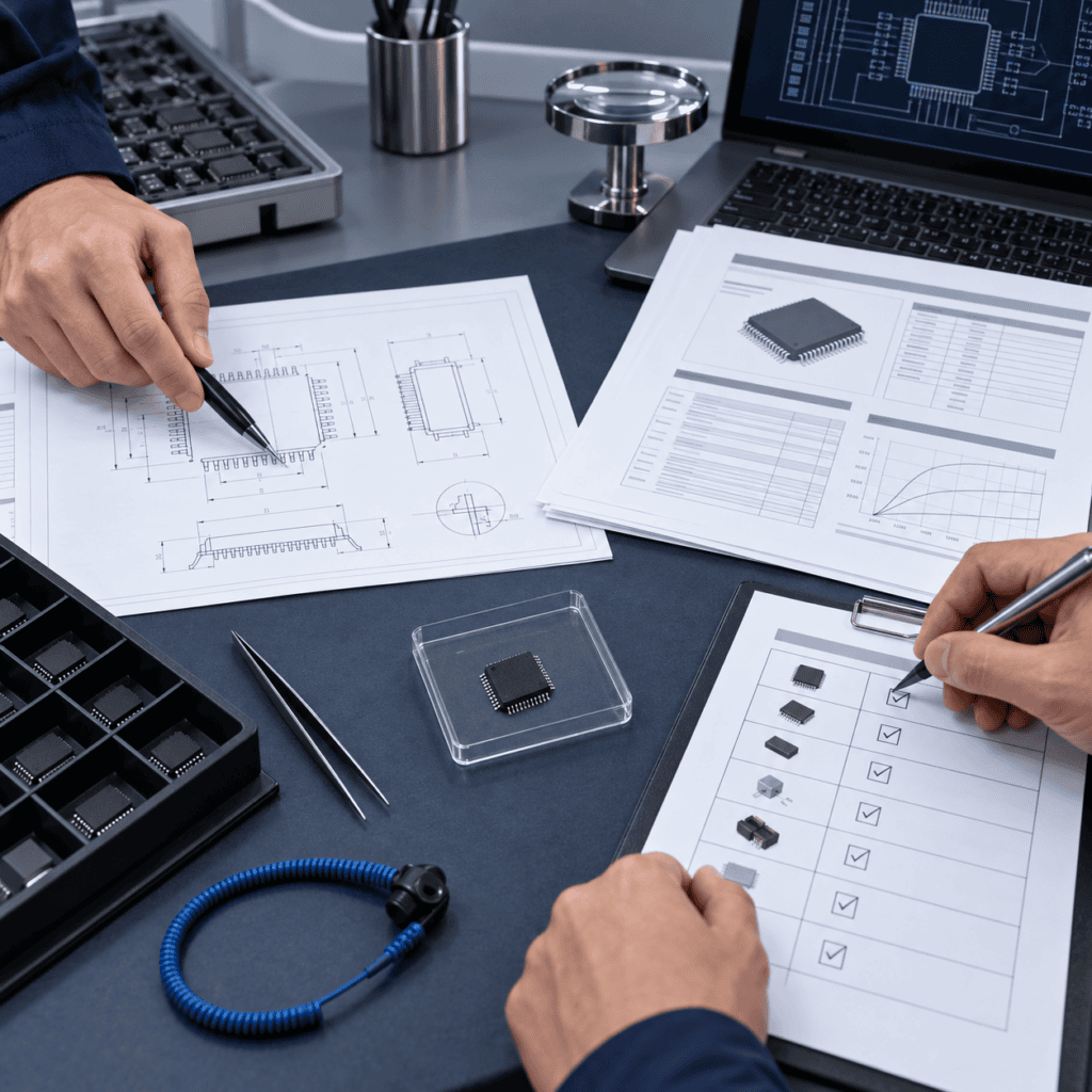 Electronic component requirement and part-number review